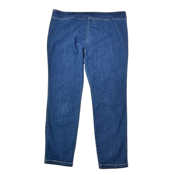 LOGO by Lori Goldstein Womens Plus 26W Stretch Comfy Elastic Waist Pull-on Jeans - Picture 12 of 16